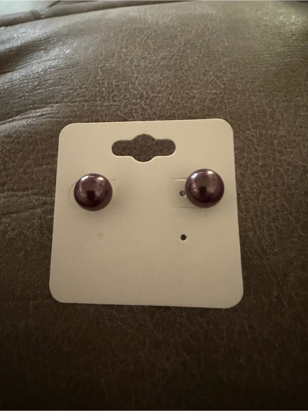 Parklane Purple Pearl Stud Earrings